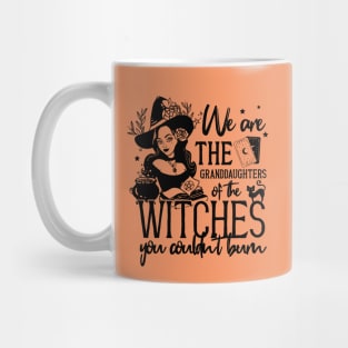 Halloween Feminist Granddaughters of Witches Orange Mug